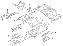 Turbocharger Mount Heat Shield Bracket (Upper)