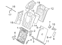 Folding Seat Latch Release Handle Bezel