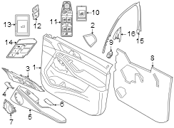 Door Interior Trim Panel Cap