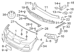 Bumper Cover Support Rail (Left, Upper)