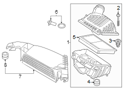 Grommet. Air. Air Filter Housing.