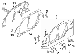 Body B-Pillar Baffle Plate (Front, Upper)