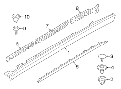 Rocker Panel Molding Trim Insert (Left)