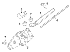 Back Glass Wiper Arm (Rear)