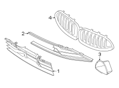 Front bumper. Rear suspension. Grille & components.