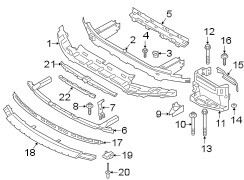 Bumper Cover Support Rail Insulator