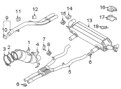 Exhaust Crossover Pipe. (Front). Exhaust Crossover Pipe.