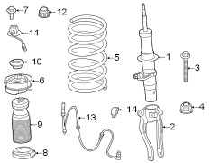 Front suspension. Struts & components.