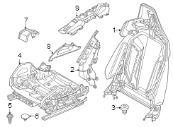 Seats & tracks. Front seat components.