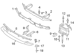 Front bumper & grille. Bumper & components.