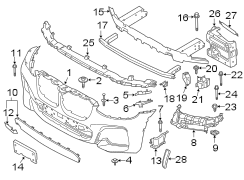 FRONT BUMPER & GRILLE. BUMPER & COMPONENTS.