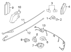 Parking Aid System Wiring Harness (Rear)