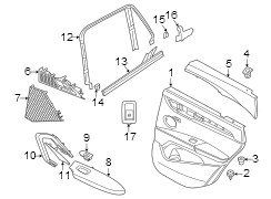 Door Window Molding (Rear, Upper)