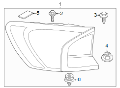 Bolt. Tail. Armrest. Hex. lamp. Light. Console. Console Armrest Bolt.