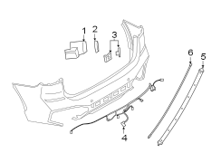 Rear bumper. Bumper & components.