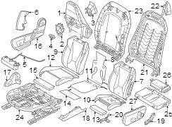 Seat Trim Panel (Left, Front)