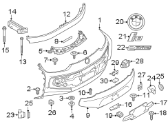 REAR BUMPER. BUMPER & COMPONENTS.