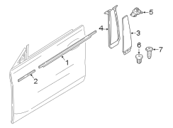 Applique. Bracket. Body B-Pillar Molding.