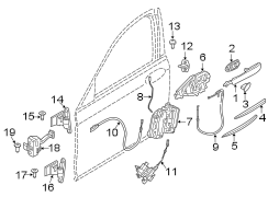 Door Latch Cable (Front)