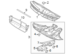 Image of Radiator Support Air Deflector (Front, Upper, Lower) image for your 2002 Hyundai Elantra   