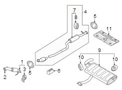 Exhaust System Hanger (Front, Rear)