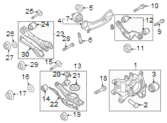 Bushing. Suspension. Knuckle. Control. Arm. (Rear, Lower). Bushing Connecting.