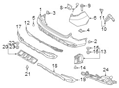 Bumper Cover Heat Shield (Rear, Lower)