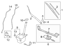 Windshield Wiper Arm / Linkage / Motor Assembly (Front)