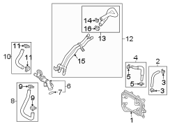 Engine Coolant Pipe (Rear)