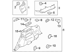 Body C-Pillar Trim Panel (Rear, Upper)