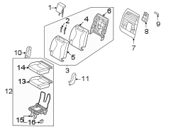 Folding Seat Latch Release Handle