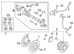 ABS Wheel Speed Sensor Wiring Harness (Left, Rear)