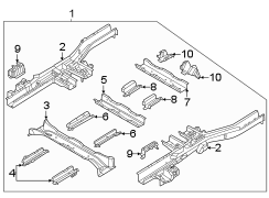 Floor Pan Crossmember (Front, Rear, Upper)