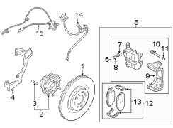 Image of Wheel Bearing and Hub Assembly (Front) image for your 2005 Hyundai Elantra   
