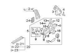 Body C-Pillar Trim Panel (Left, Rear, Upper, Lower)