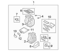 HVAC Heater Core Case Assembly