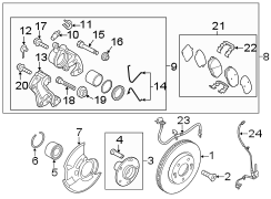 Brake Hydraulic Hose (Left, Front)