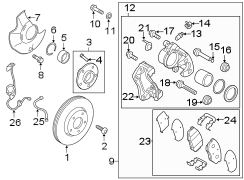 Image of Disc Brake Kit (Right, Front) image for your 2014 Hyundai Elantra   