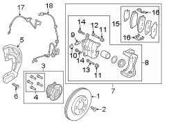 Image of Disc Brake Pad Set (Front) image for your 2020 Hyundai Elantra   