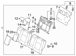 Seat Back Assembly (Left, Rear)