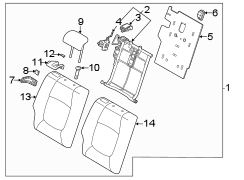 Seat Back Assembly (Right, Rear)