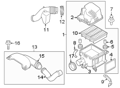 Engine Air Intake Hose (Front)