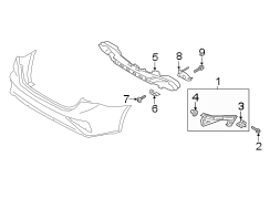 Bumper Impact Bar Bracket (Right, Rear, Upper)