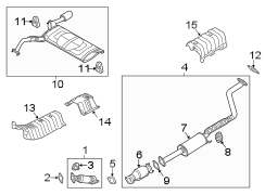 Pipe. Muffler. Catalytic Converter.