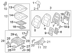 Seat Back Assembly (Left, Front)