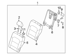 Seat Back Assembly (Left, Rear)