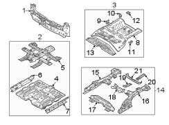 Floor Pan Crossmember (Front, Rear, Upper)