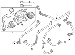 Drive Motor Inverter Coolant Line (Front, Lower)