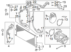 A/C Refrigerant Line O-Ring (Front, Upper)