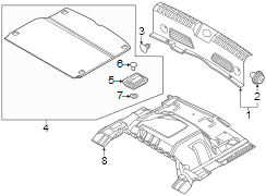 Trunk Floor Storage Box (Rear, Lower)